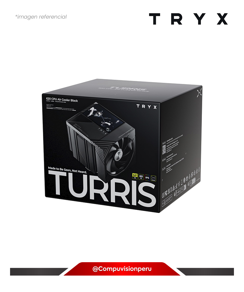 COOLER DE CPU TRYX TURRIS 620 AIR 5.0 IPS 280W TDP INTEL AMD H-T620N-DM2M-G0K