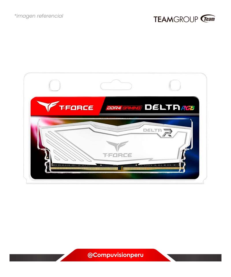 MEMORIA 16GB DDR4 3200MHZ TEAMGROUP T-FORCE DELTA RGB PC4-25600 CL16 1.35V TF4D416G3200HC16F01