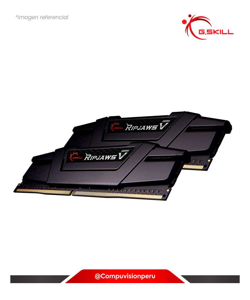 MEMORIA 16GB (8*2) DDR4 BUS 3200MHZ G.SKILL RIPJAWS V C16 1.35V PC4-25600 F4-3200C16D-16GVKB 4719692004970 0848354014973