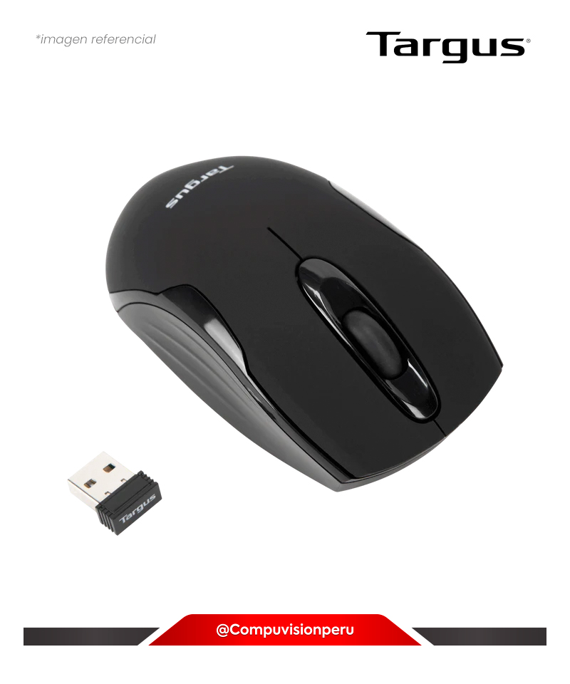 MOUSE TARGUS W575 WIRELESS BLACK 2.4 GHZ 1600 DPI AMW575TT