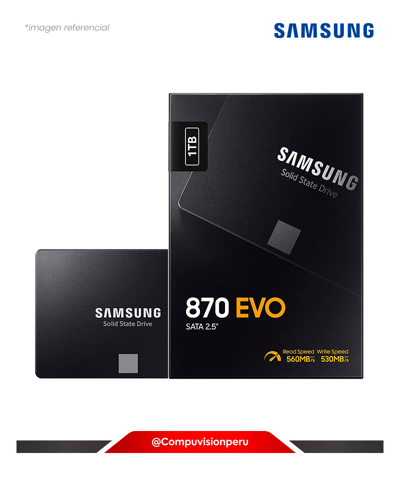 DISCO SOLIDO SSD 1TB SAMSUNG 870 EVO BLACK SATA 2.5 MZ-77E1T0B/AM