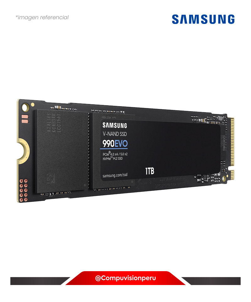 DISCO SOLIDO SSD 1TB SAMSUNG 990 EVO PCIE 4.0 X4 / 5.0 X2 NVME M.2 V-NAND TLC MZ-V9E1T0B/AM