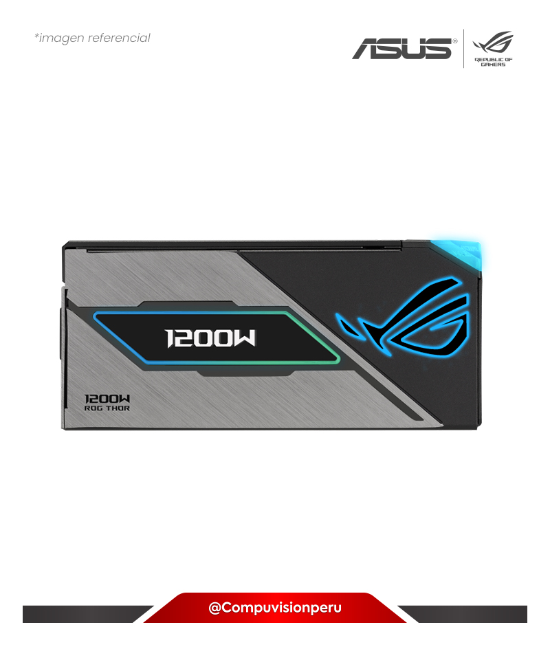 FUENTE 1200W ASUS ROG THOR 1200W PLATINUM III ATX 3.1 80 PLUS PLATINUM FULL MODULAR ROHS ARGB ROG-THOR-1200P3-GAMING