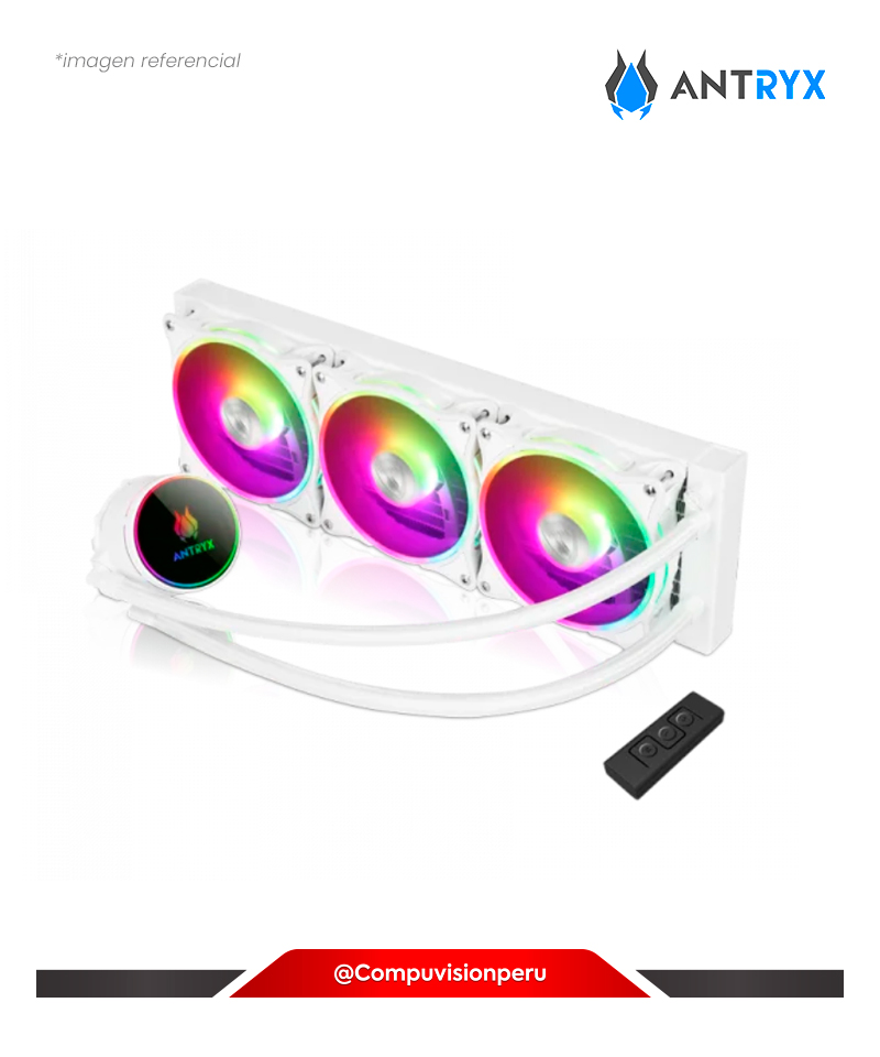 COOLER DE CPU ANTRYX TRITON EVO 360 WHITE ARGB AWC-TE360W 710859908890