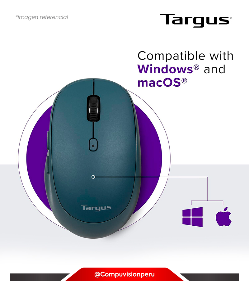 MOUSE TARGUS AZUL WIRLESS AMB582 PMB58202GL 2.4GHZ 2400 DPI