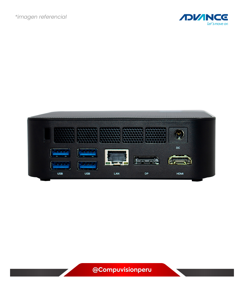 MINI PC ADVANCE ADV-MP6560 NUC CORE I5-12450H 8N 12TH 4.4GHZ HDMI DP USB 3.0 M.2 WIFI BLUETOOTH