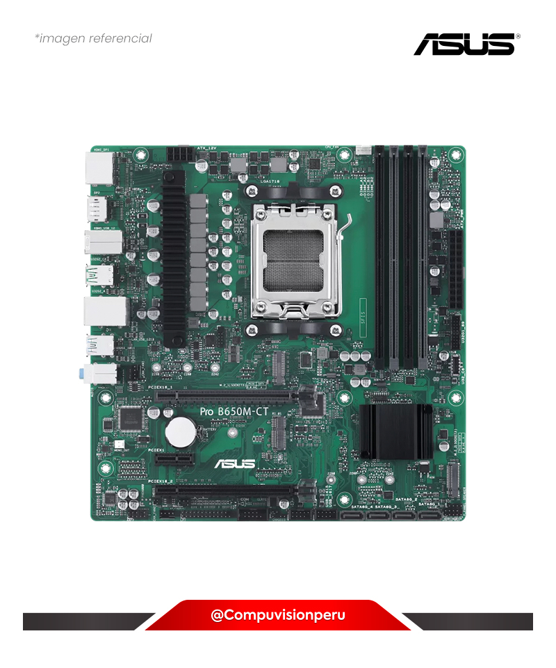 PLACA ASUS PRO B650M-CT-CSM AMD B650 AM5 DDR5 M.2 SATA 6GB M-ATX