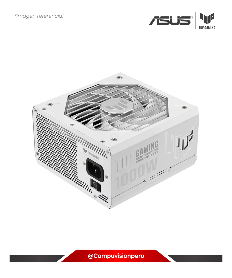 FUENTE 1000W ASUS TUF GAMING 1000W WHITE 80 PLUS GOLD FULL MODULAR ROHS TUF-GAMING-1000G-WHITE