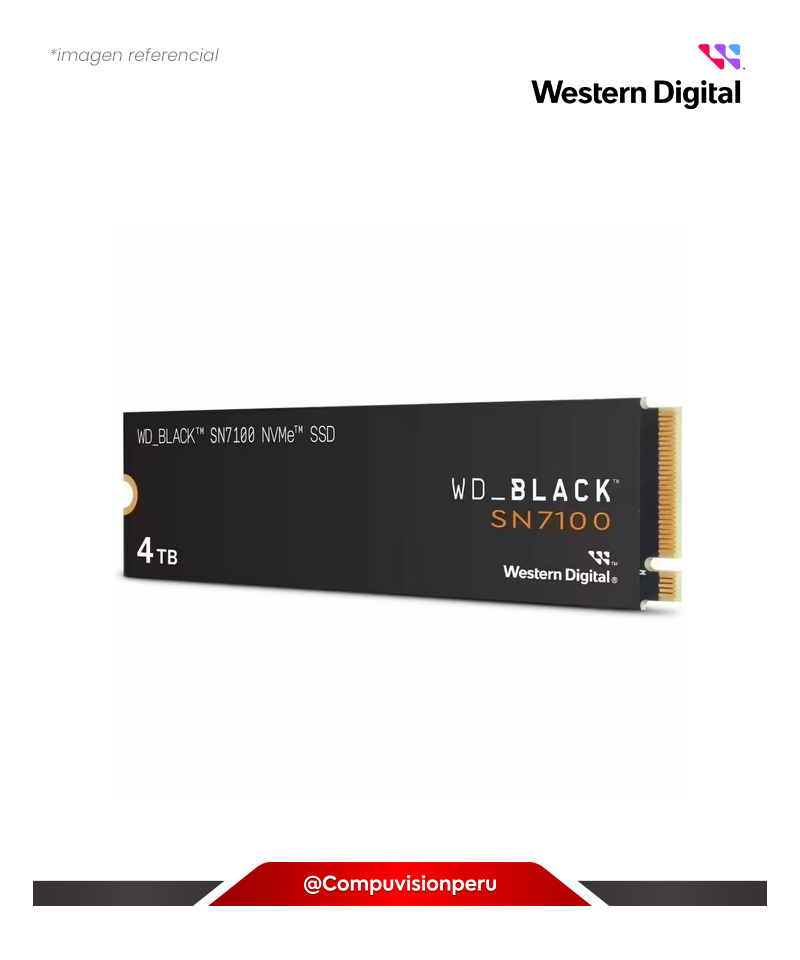 DISCO SOLIDO SSD 4TB WESTER DIGITAL BLACK SN7100 GEN4 PCIE M.2 2280 WDS400T4X0E-00CJA0