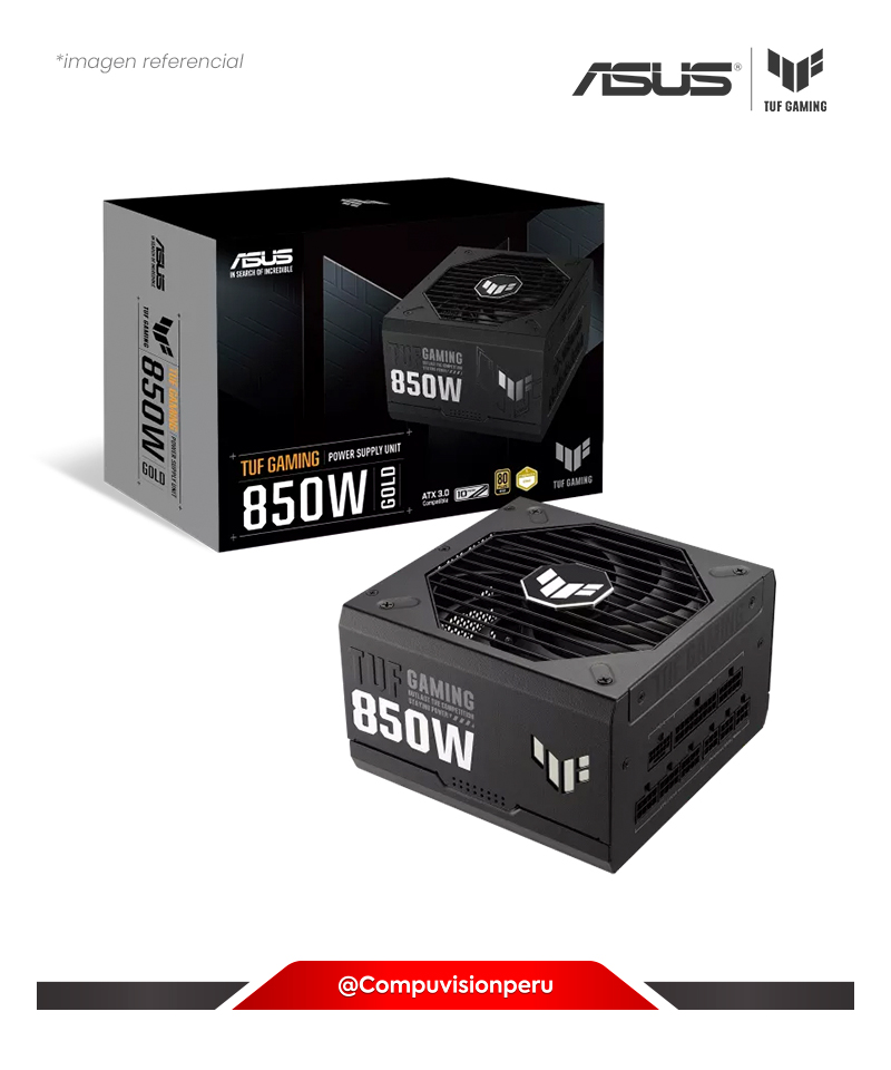 FUENTE 850W ASUS TUF GAMING 850W 80 PLUS GOLD FULL MODULAR ROHS 100-240VAC TUF-GAMING-850G