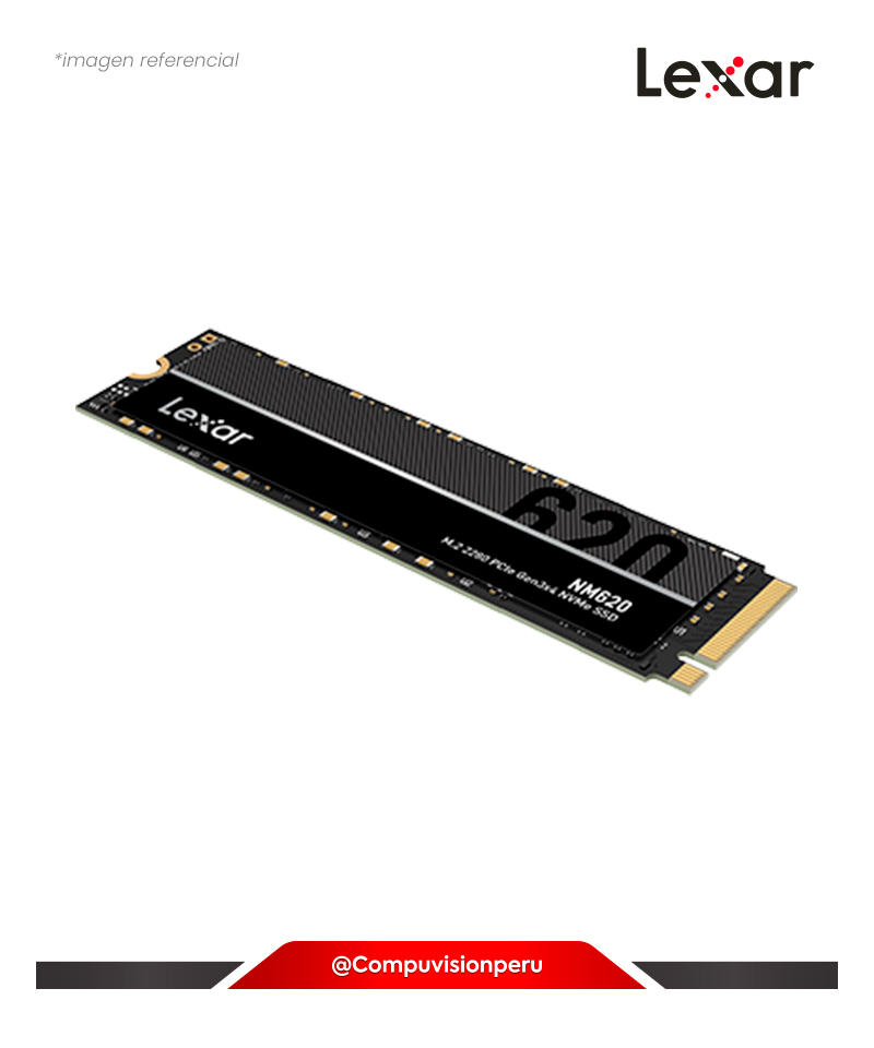 DISCO SOLIDO SSD 1TB LEXAR NM620 M.2 2280 NVME PCIE GEN3X4 3D TLC LNM620X001T-RNNNG