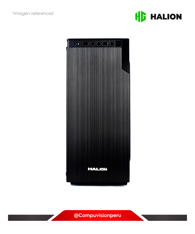 CASE HALION BULL 5518 BLACK F/350W USB 3.0 RGB BAND VIDRIO TEMPLADO