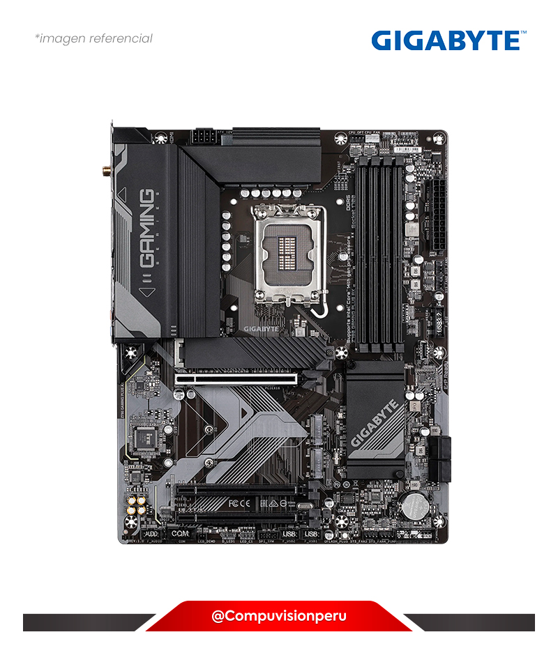 PLACA GIGABYTE Z790 GAMING PLUS AX Z790 LGA1700 DDR5 HDMI DP BLUETOOTH 5.3 M.2 SATA III ATX