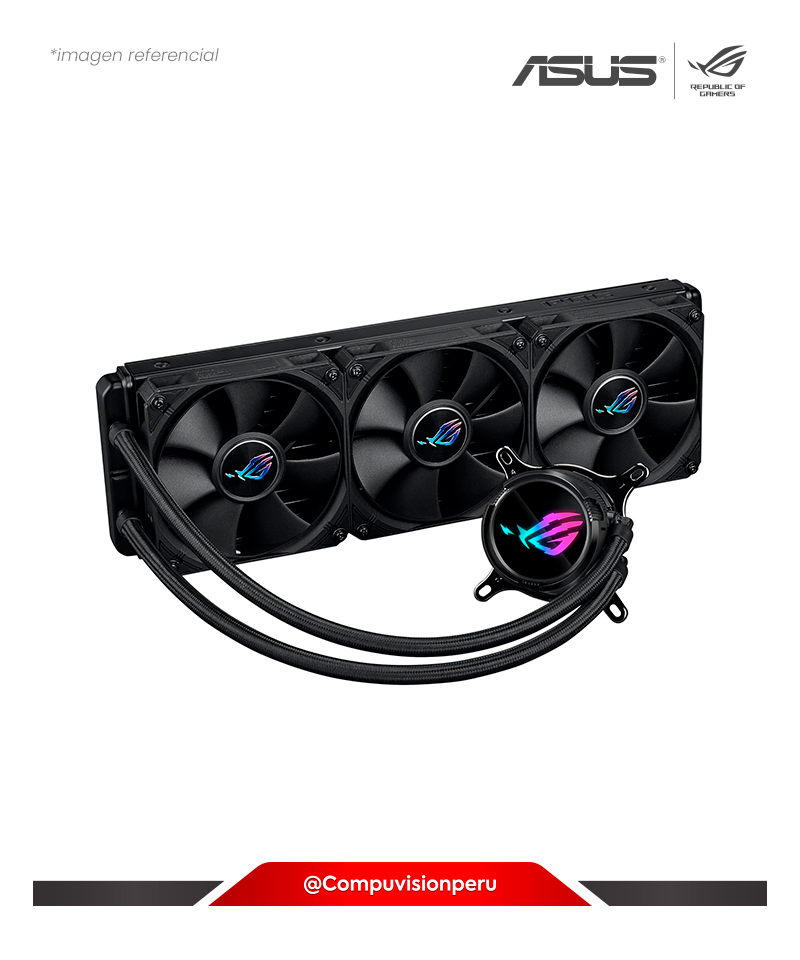 COOLER DE CPU ASUS ROG STRIX LC III 360 ALUMINUM WITH ROG STRIX AF-12S ARGB FAN 3*120MM AURA SYNC INTEL AMD