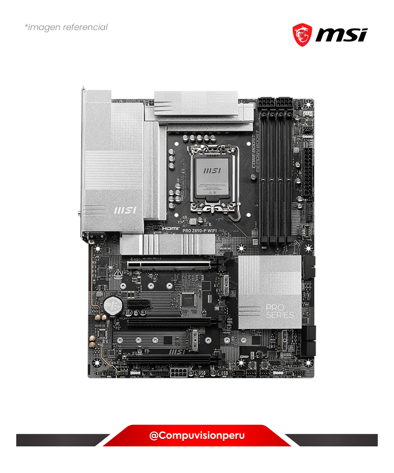 PLACA MSI PRO Z890-P WIFI LGA 1851 INTEL Z890 HDMI DP M.2 SATA 6GB BLUETOOTH