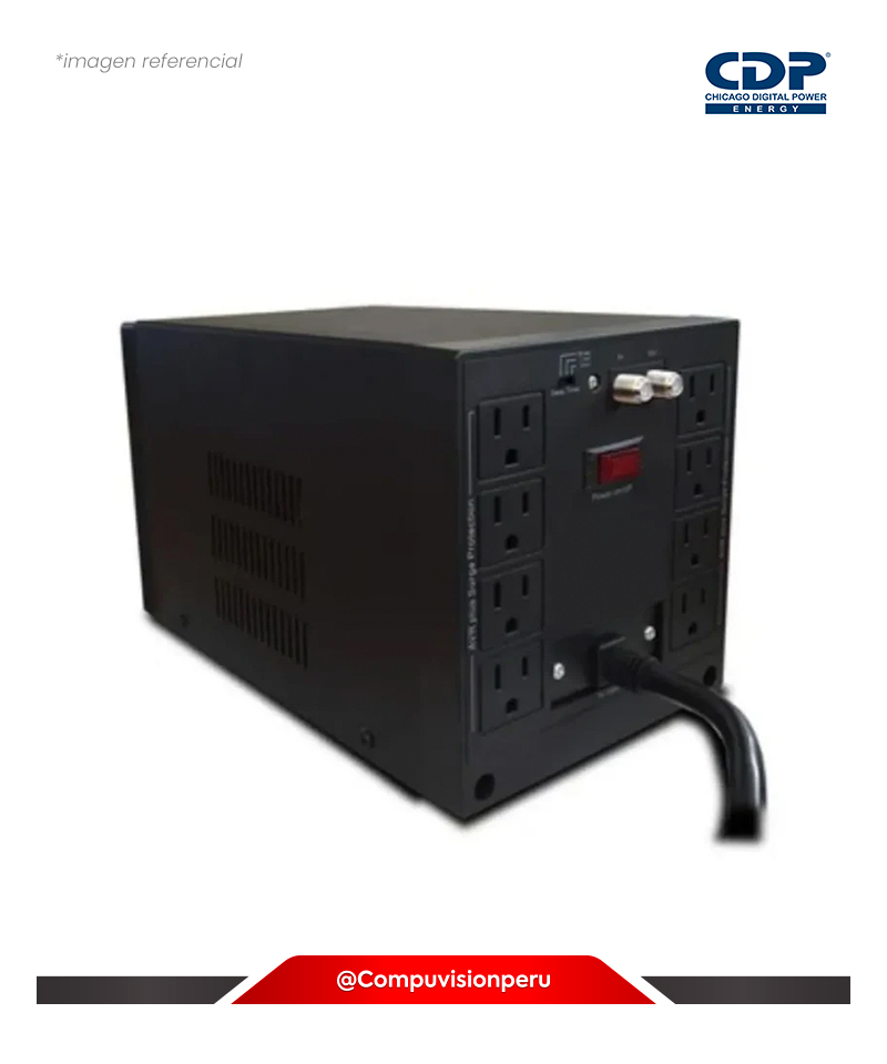 ESTABILIZADOR CDP R-AVR2408I 2400VA/1800W 8 SALIDAS