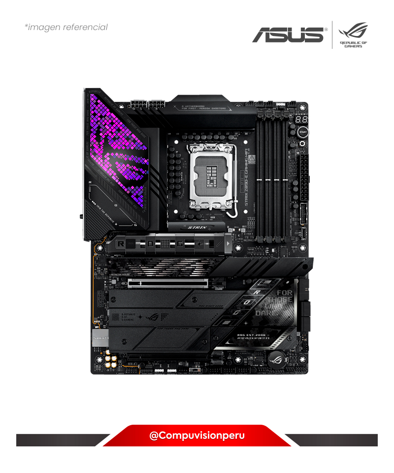 PLACA ASUS ROG STRIX Z890-E GAMING WIFI INTEL Z890 LGA 1851 DDR5 HDMI DP M.2 SATA 6GB BLUETOOTH V5.4 USB 20GB ATX