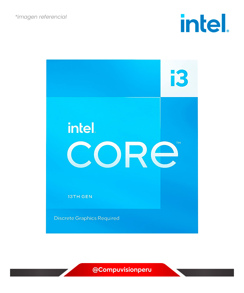 CPU INTEL  I3-13100F 4N 8TH LGA1700 3.40 12MB S/G TURBO CORE 4.50GHZ