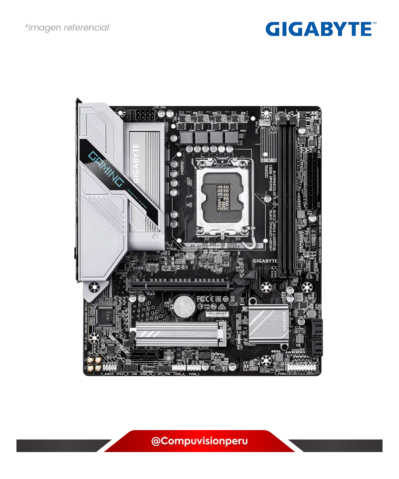 PLACA GIGABYTE H810M GAMING WIFI6 INTEL H810 LGA 1851 DDR5 HDMI DP M.2 SATA 6GB USB3.2 M-ATX