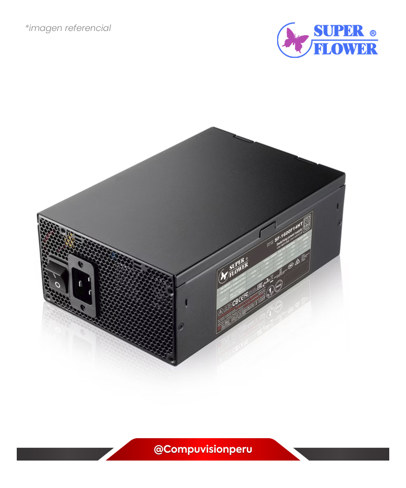 FUENTE 1600W SUPER FLOWER LEADEX TITANIUM 80 PLUS TITANIUM FULL MODULAR ATX 3.1 SF-1600F14HT AT
