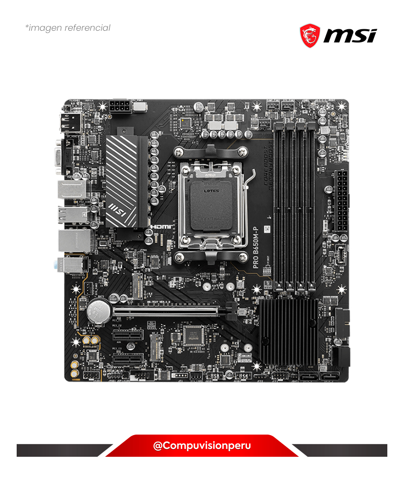 PLACA MSI PRO B650M-P AMD B650 AM5 DDR5 M.2 SATA 6GT M-ATX