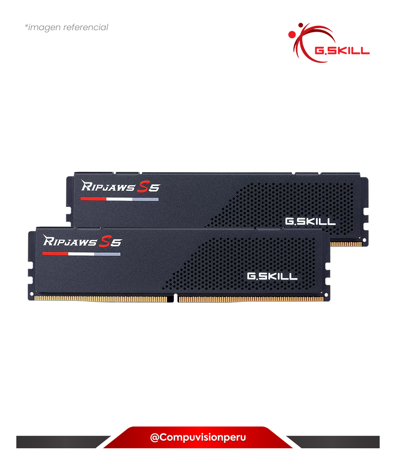 MEMORIA 64GB(32*2) DDR5 BUS 6000MHZ G.SKILL RIPJAWS S5 1.35V C36 F5-6000J3636F32GX2-RS5K