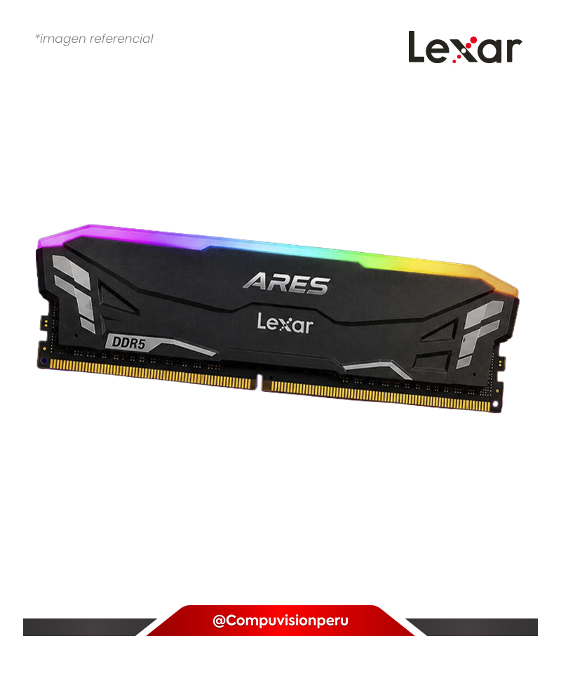 MEMORIA 16GB DDR5 BUS 6000MHZ LEXAR ARES 2ND GEN RGB CL30 LD5U16G60C30BR-RGD