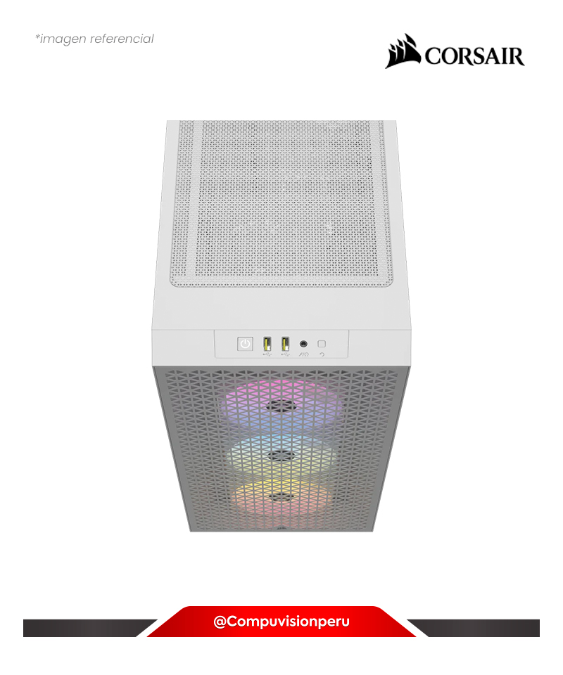 CASE CORSAIR 3000D RGB AIRFLOW WHITE S/F ICUE TEMPERED GLASS CC-9011256-WW