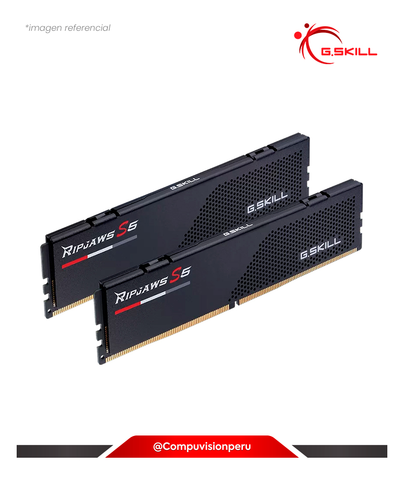 MEMORIA 32GB(16*2) DDR5 BUS 6000MHZ G.SKILL RIPJAWS S5 C36 1.35V F5-6000J3636F16GX2-RS5K