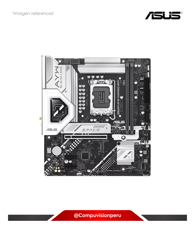 PLACA ASUS B860M AYW GAMING WIFI INTEL B860 LGA 1851 DDR5 HDMI M.2 SATA 6GB BLUETOOTH M-ATX