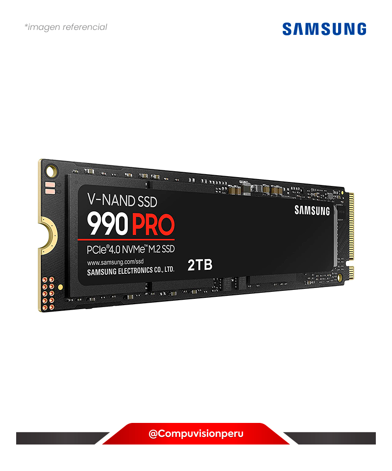 DISCO SOLIDO SSD 2TB SAMSUNG 990 PRO BLACK M.2 2280 PCLE GEN 4X4 NVME MZ-V9P2T0B/AM 887276657011