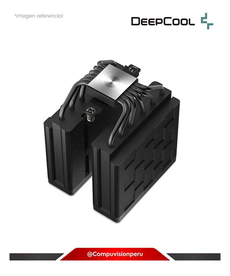 COOLER DE CPU DEEPCOOL AG620 BK ARGB V2 BLACK INTEL AMD ADDRESSABLE RGB LED