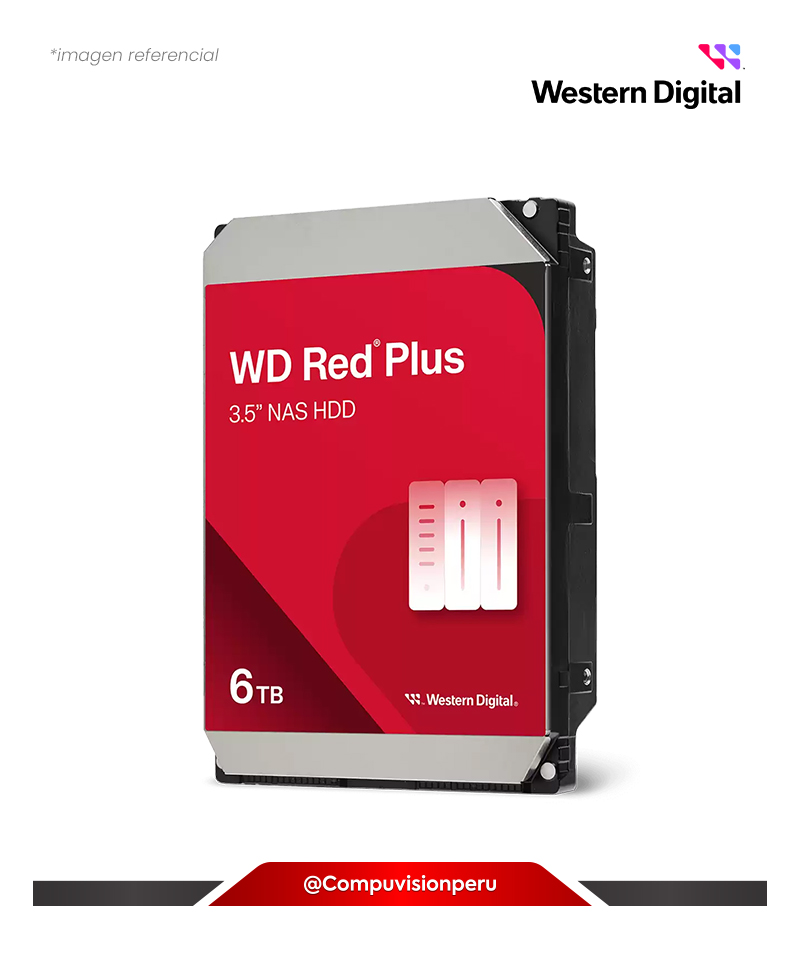 DISCO D 6TB WESTER DIGITAL RED PLUS SATA 6GB/S 5400RPM 3.5 256MB WD60EFPX