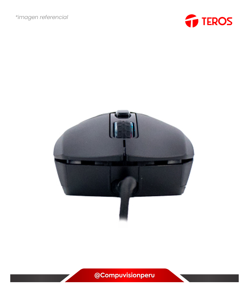 MOUSE TEROS TE-1232G BLACK RGB 7200DPI USB