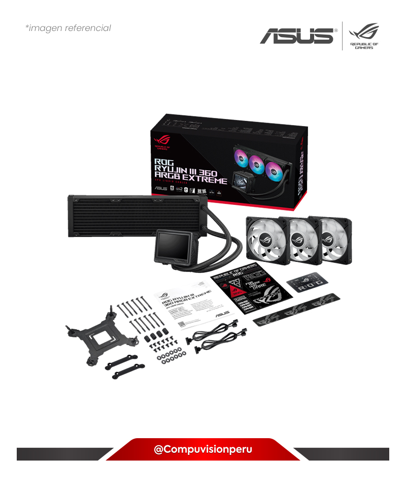 COOLER DE CPU ASUS ROG RYUJIN III 360 ARGB EXTREME ALUMINIO AMD INTEL