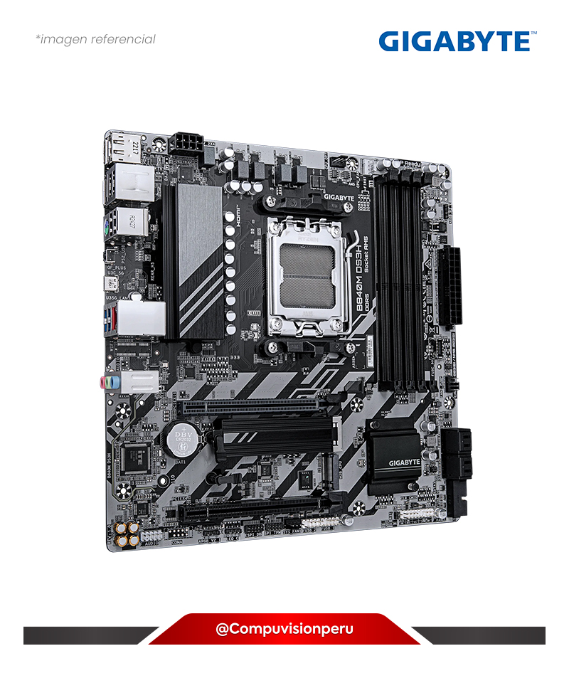 PLACA GIGABYTE B840M DS3H AM5 AMD B840 DDR5 M.2 SATA 6GB M-ATX