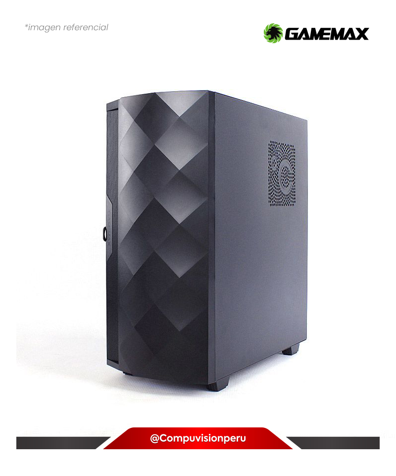 CASE GAMEMAX BLACK DIAMOND COC RGB 1*140MM S/FUENTE TEMPERED GLASS