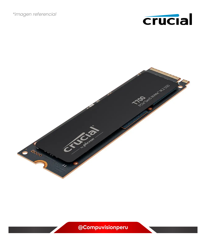 DISCO SOLIDO SSD 4TB CRUCIAL T700 GEN5 NMVE M.2 2280 PCI-EXPRESS 5.0 X4 TLC NAND CT4000T700SSD3