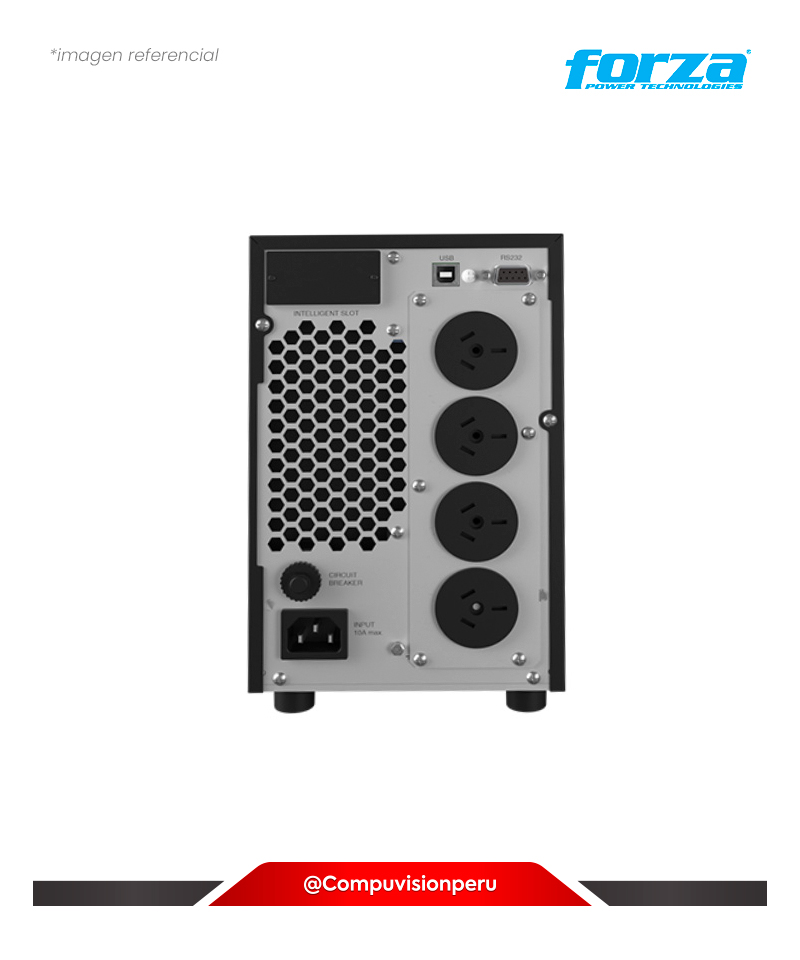 UPS FORZA FDC-2002T 2000VA/1800W 4 SLDS SINUSOIDAL PURA TORRE-220V