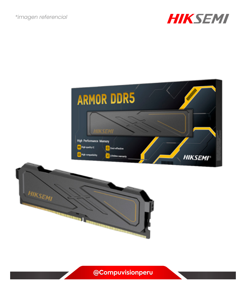 MEMORIA 16GB DDR4 BUS 3200MHZ HIKSEMI ARMOR BLACK HSC416U32D2_16G