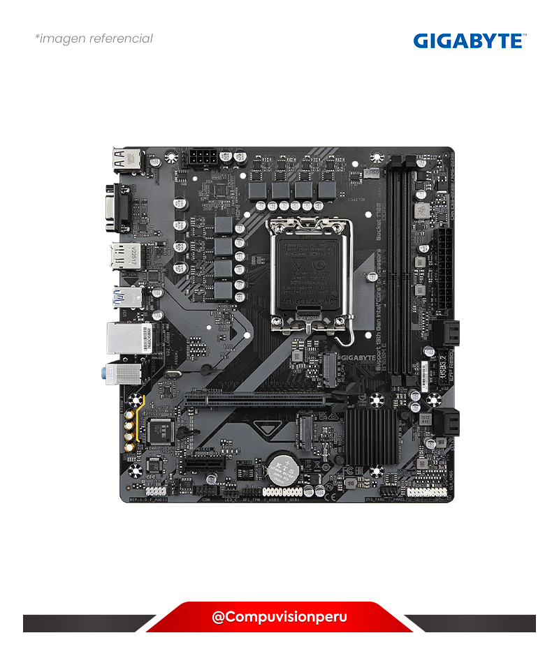 PLACA GIGABYTE B760M E LGA1700 INTEL B760 DDR5 HDMI DP M.2 USB 3.2 SATA 6GB M-ATX