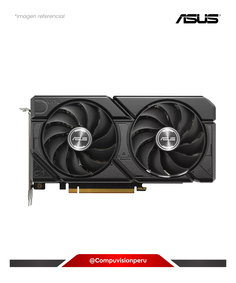 VIDEO ASUS DUAL RADEON RX 7600 EVO OC EDITION 8GB GDDR6 SP 2048 128-BIT HDMI DP DUAL-RX7600-O8G-EVO