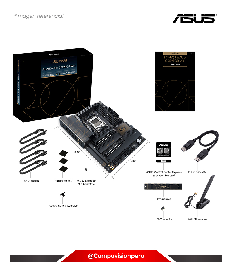 PLACA ASUS PROART X670E-CREATOR WIFI AMD X670 DDR5 HDMI USB4 M.2 SATA 6GB WIRELESS BLUETOOTH