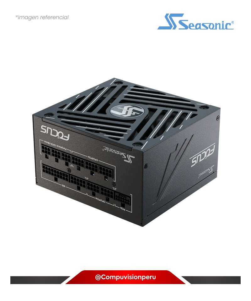 FUENTE 1000W SEASONIC FOCUS GX BLACK ATX 3.1 80 PLUS GOLD PCIE GEN 5 FULL MODULAR SRP-FGX102-A5A32SF