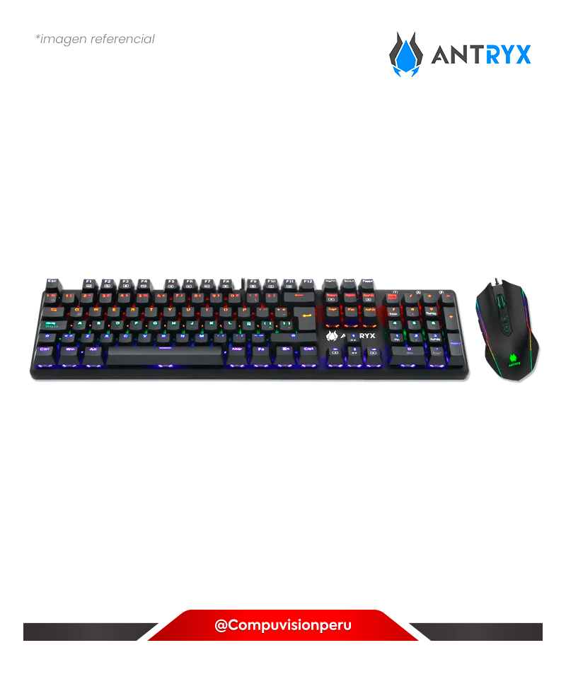 TECLADO Y MOUSE ANTRYX GC-5300 RGB TECLADO MK750 SWITCH RED MOUSE HAVOK X AGC-5300KRE-SP 710859908944