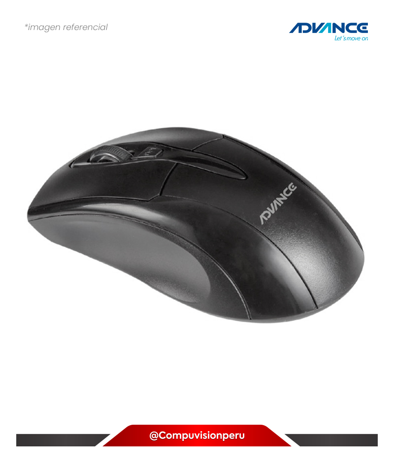 MOUSE ADVANCE ADV5025N OPTICO BLACK USB