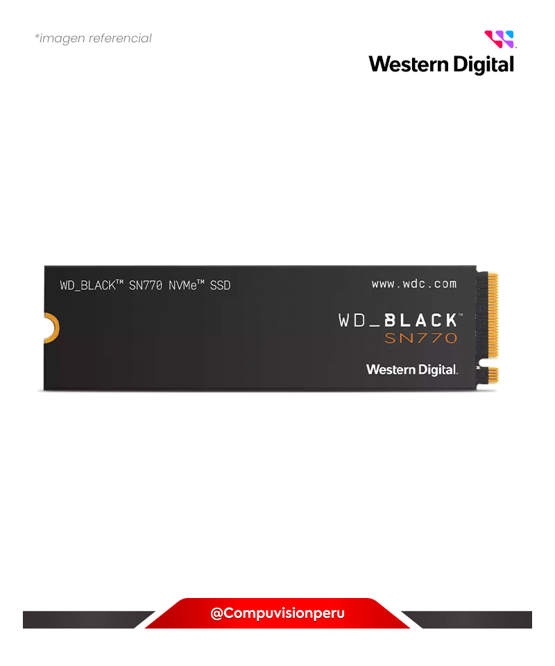 DISCO SOLIDOS SSD 1TB WESTER DIGITAL SN770 BLACK NVME M.2 2280 PCIE GEN4 WDS100T3X0E-00B3N0